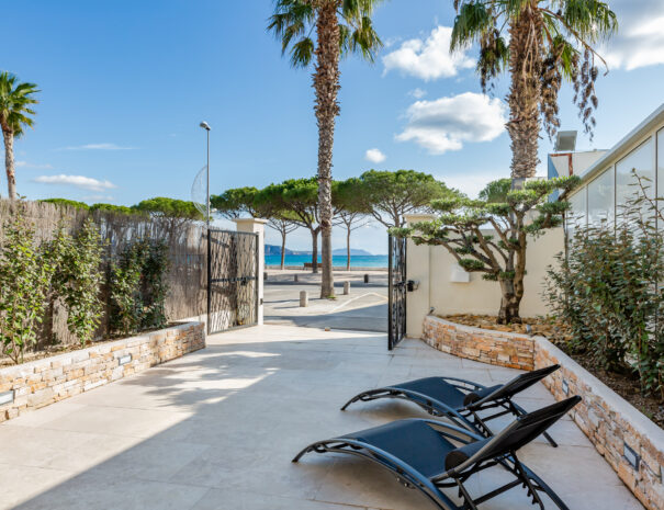 terrasse privée bord de mer