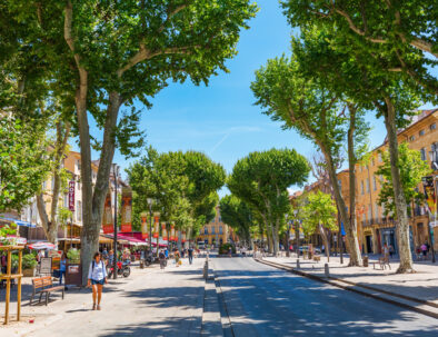 street Cours Mirabeau in Aix-en-Provence, France