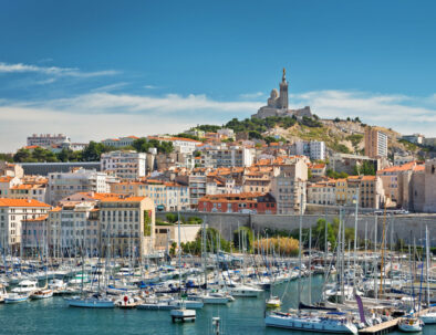 View of the old port of Marseille, France